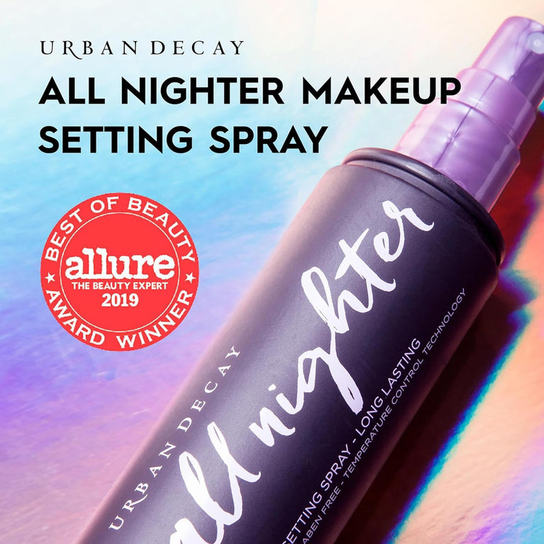 Urban Decay All Nighter Vegan Makeup Setting Spray - Enhances Makeup Longevity and Hydration