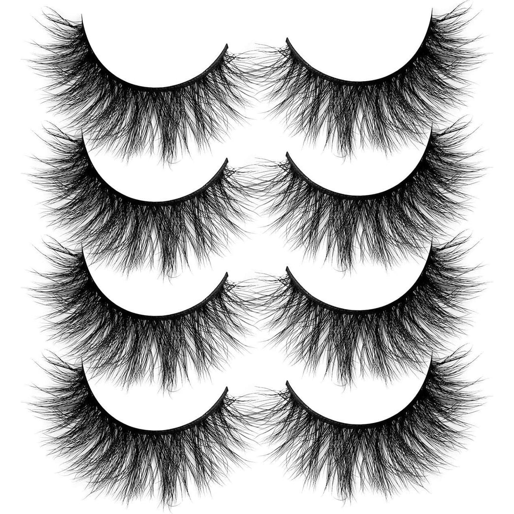 Ultra-Soft 3D Faux Mink Eyelashes Multipack - Lightweight, Hypoallergenic, and Reusable Wispy Eyelashes for Natural Volume and Curl