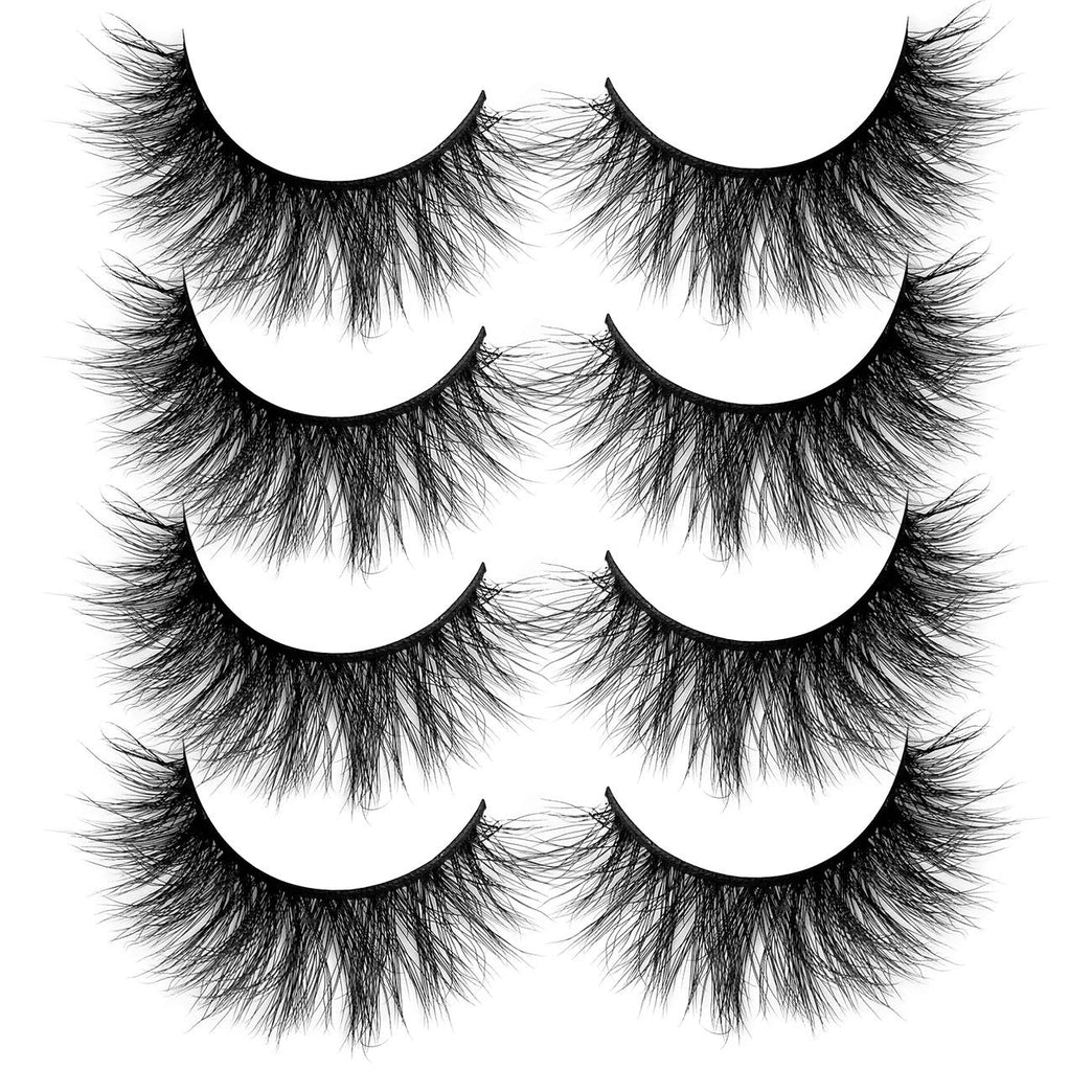 Ultra-Soft 3D Faux Mink Eyelashes Multipack - Lightweight, Hypoallergenic, and Reusable Wispy Eyelashes for Natural Volume and Curl