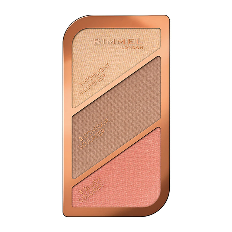 Kate Moss Edition Rimmel London Radiant Complexion Sculpting Palette in Coral Glow, 18.5g