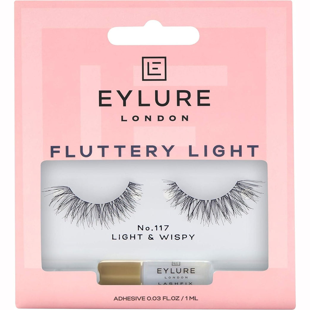 Eylure's Messy Finish Long-Angled No. 117 False Eyelashes with Latex-Free Glue