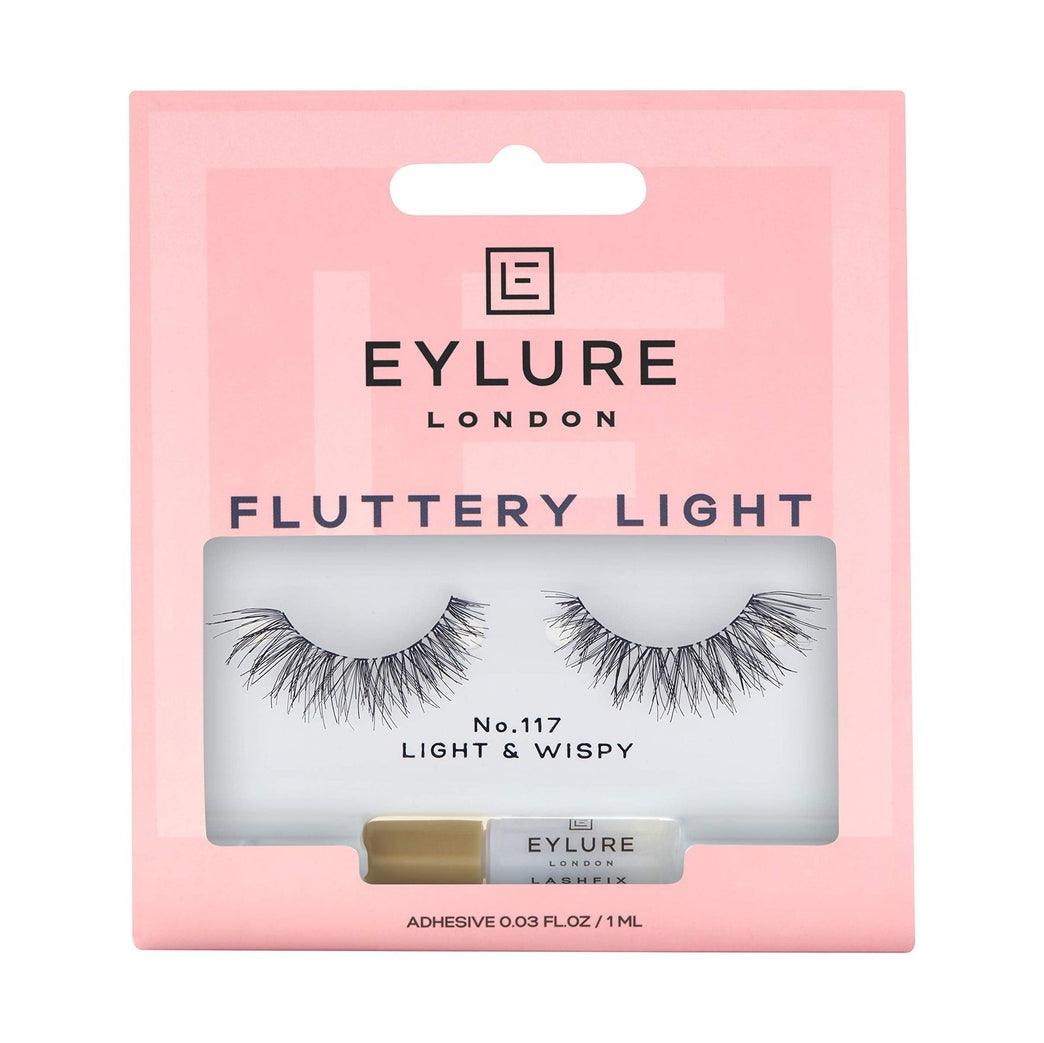 Eylure's Messy Finish Long-Angled No. 117 False Eyelashes with Latex-Free Glue