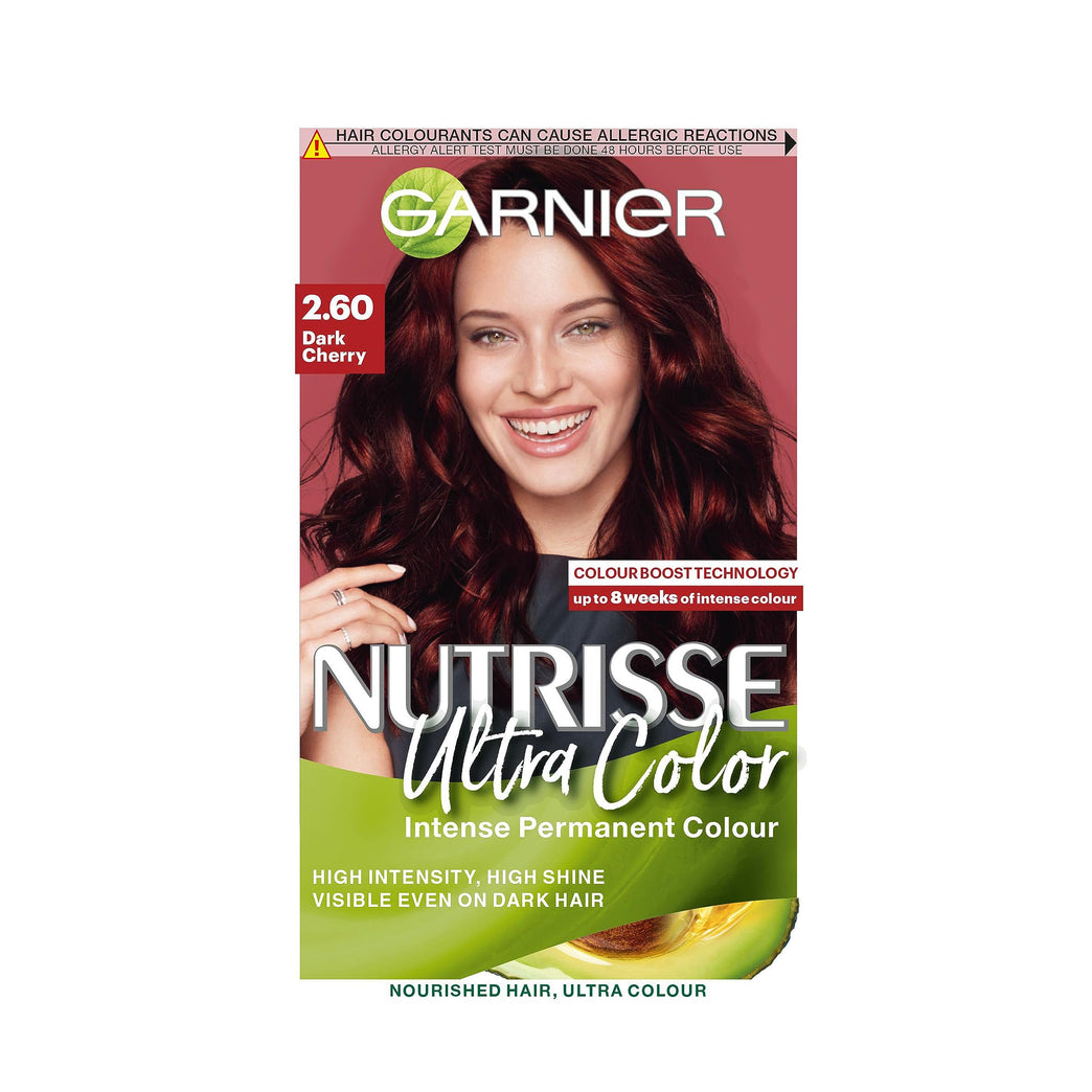 Garnier Nutrisse 2.6 Dark Cherry Red Dye Kit for Vibrant Hair