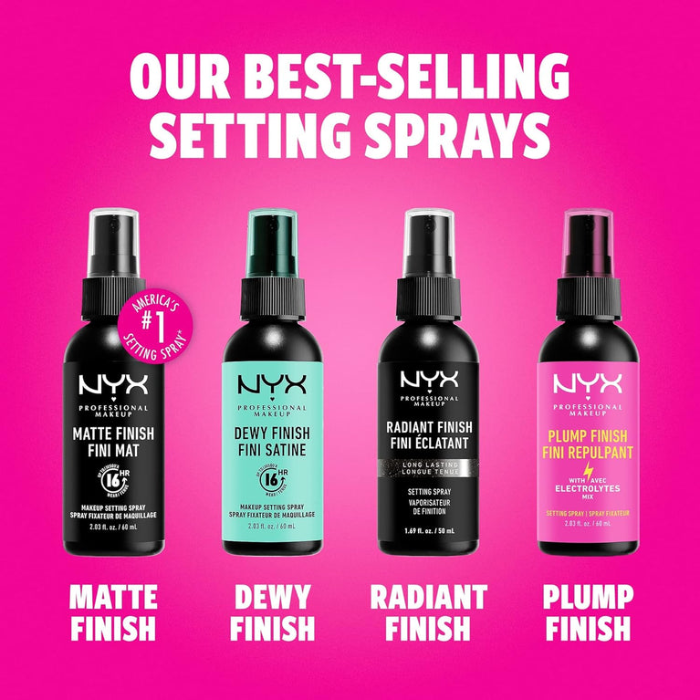 NYX Pro Makeup Dewy Finish Setting Spray for Long-lasting Makeup