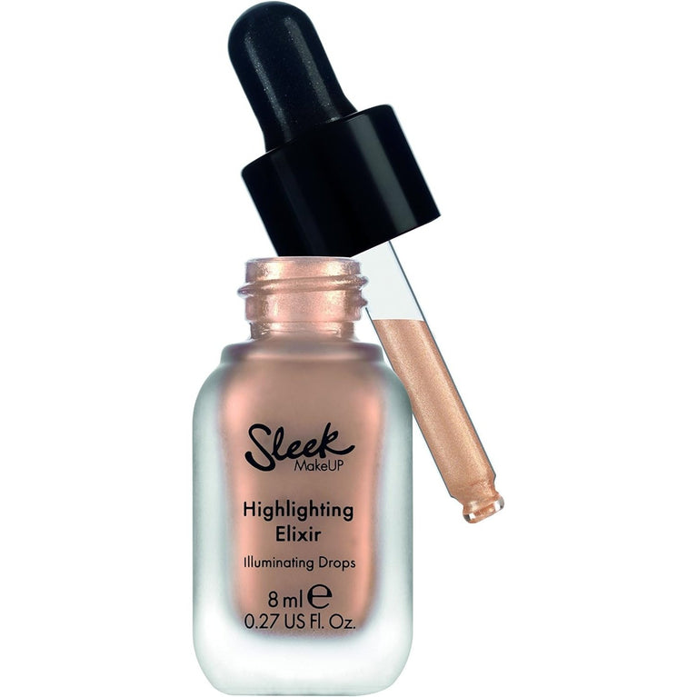 Sleek MakeUP's Illuminating Highlight Elixir with Jojoba Seed Oil & Vitamin E, Poppin' Bottles, 8ml