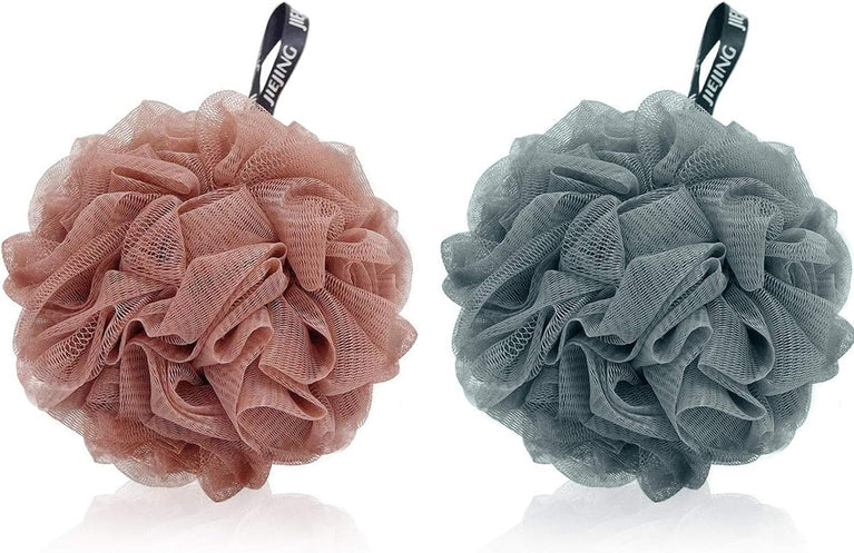 Luxurious 2 Pack Shower Sponge for Gentle Exfoliation and Rich Lather