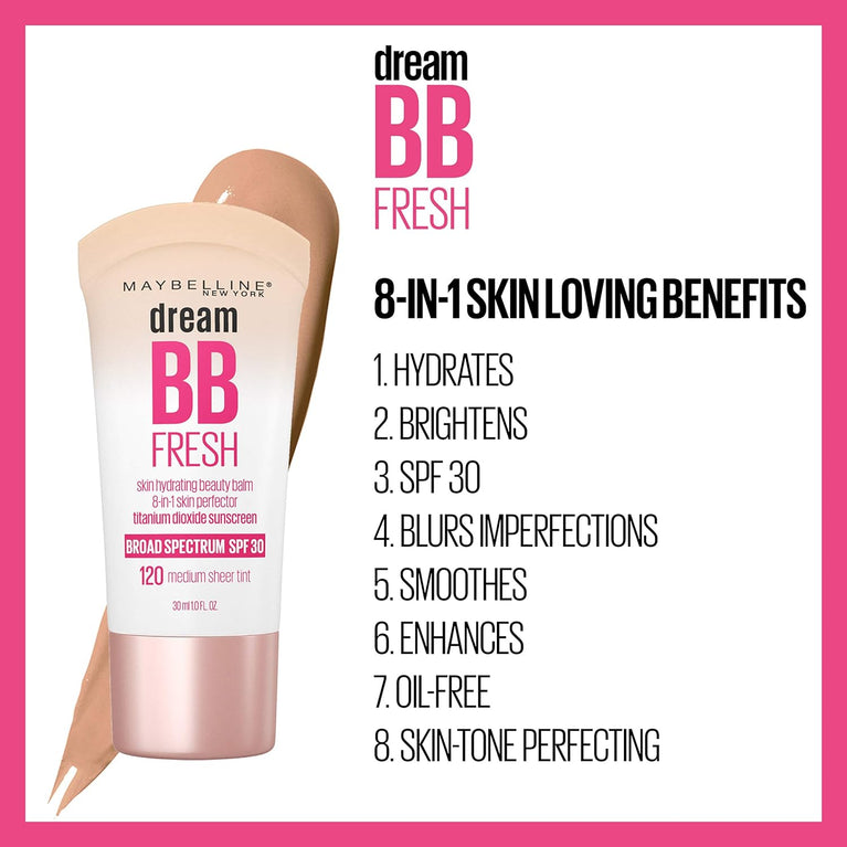 MAYBELLINE 8-in-1 Dream Fresh BB Cream - Light 100 with SPF 30