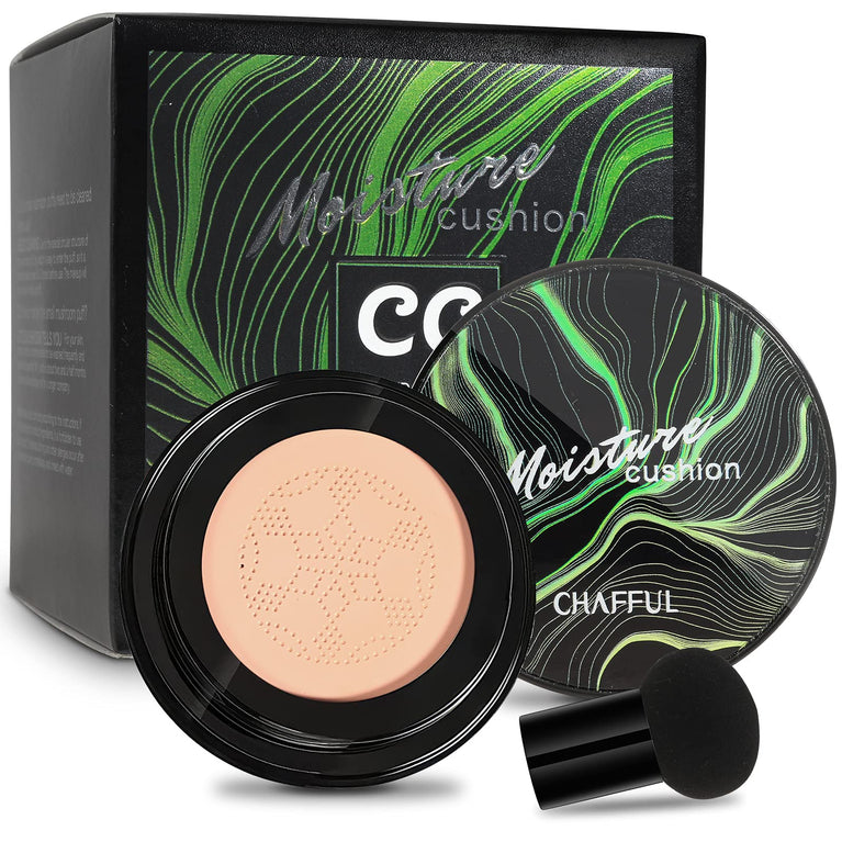 Brightening Mushroom CC Cream with Hydrating Formula and Precision Sponge