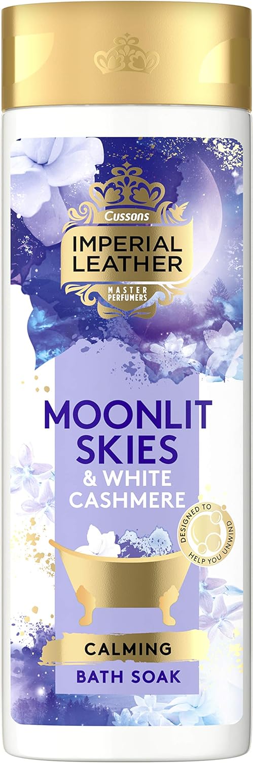 Imperial Leather Moonlit Skies & White Cashmere Calming Bath Cream, Pack of 6 x 500 ml