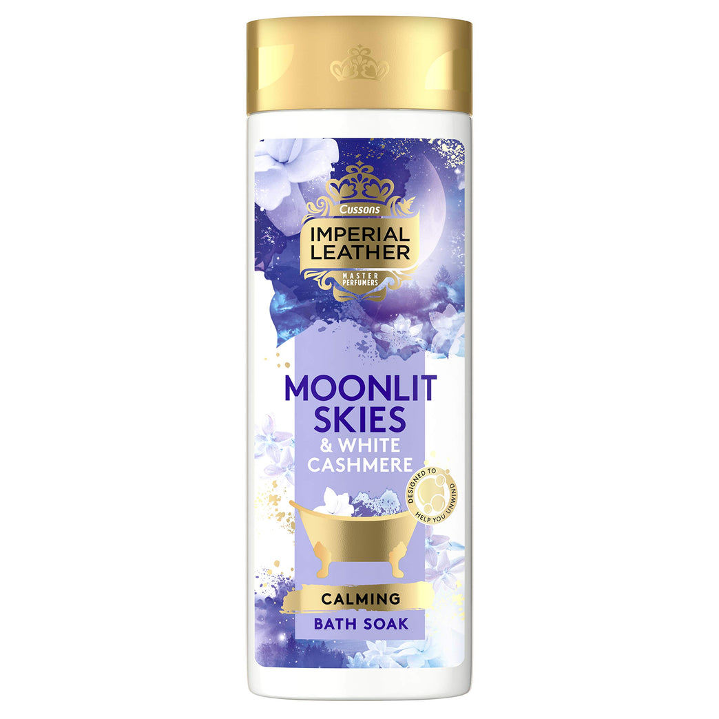Imperial Leather Moonlit Skies & White Cashmere Calming Bath Cream, Pack of 6 x 500 ml