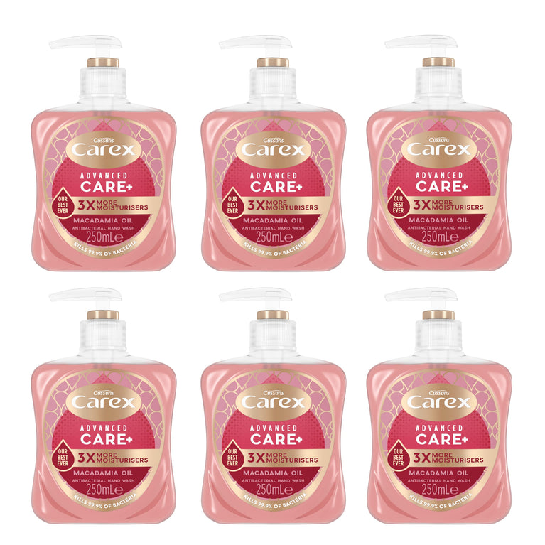 6-Pack Carex Advanced Care Macadamia Oil Antibacterial Hand Wash with Extra Moisturizers