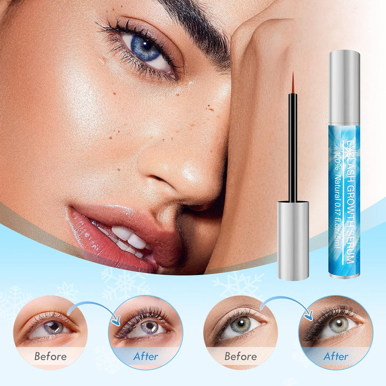 Ultra-Potent 5ML Eyelash and Eyebrow Growth Serum - Natural Enhancer for Longer, Fuller, and Stronger Lashes & Brows