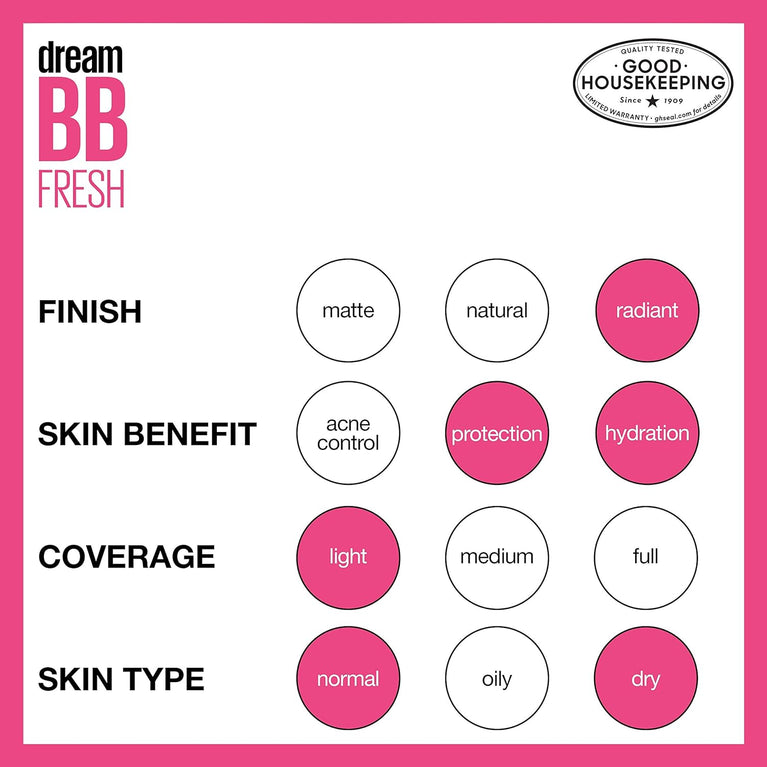 MAYBELLINE 8-in-1 Dream Fresh BB Cream - Light 100 with SPF 30