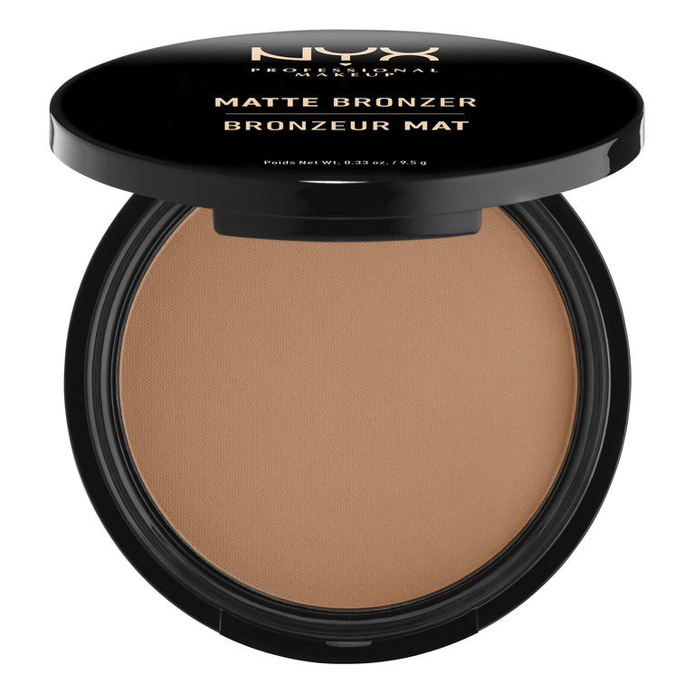 NYX Professional Sun-Kissed Matte Bronzer - Vegan & Skin-Friendly, Medium Shade for Face and Body