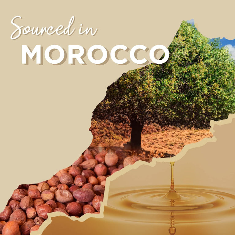 100% Pure Moroccan Argan Oil for Skin, Hair & Nails - Rich in Vitamin E - Vegan & Cruelty-Free