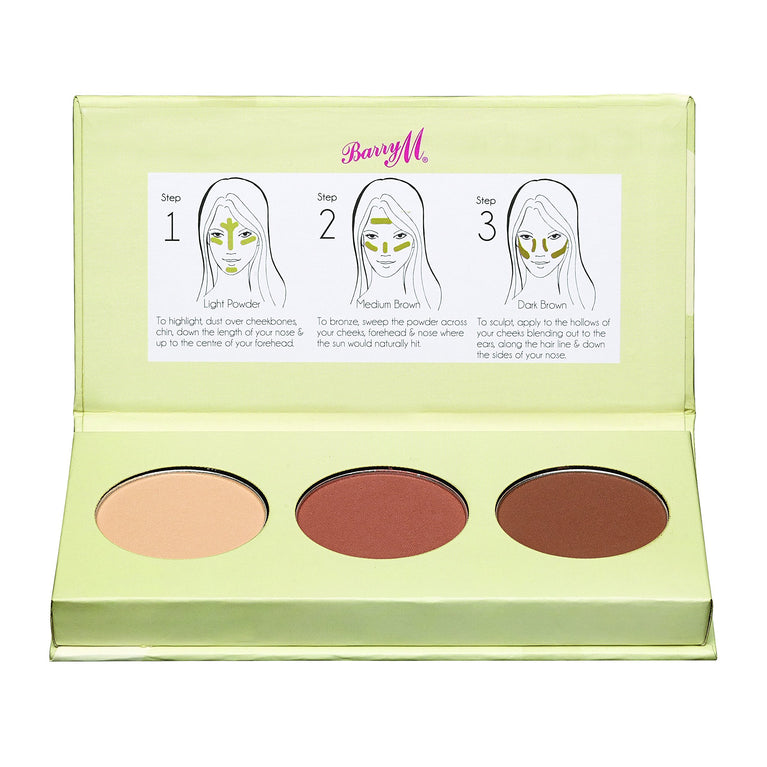 Barry M Cosmetics Light Shade Contour Kit for Effortless Sculpting and Flawless Makeup Look