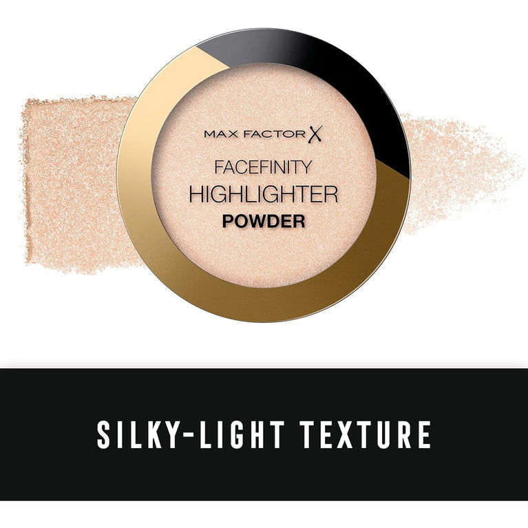 Max Factor Facefinity Nude Beam 001: Ultra-Lightweight Powder Highlighter for Flawless Glow