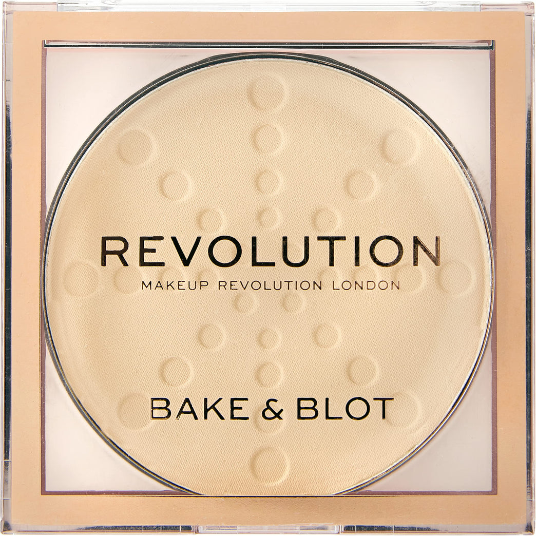 Revolution Beauty London Light Banana Bake and Blot Pressed Powder 5.5g for Matte Finish and Oil Control