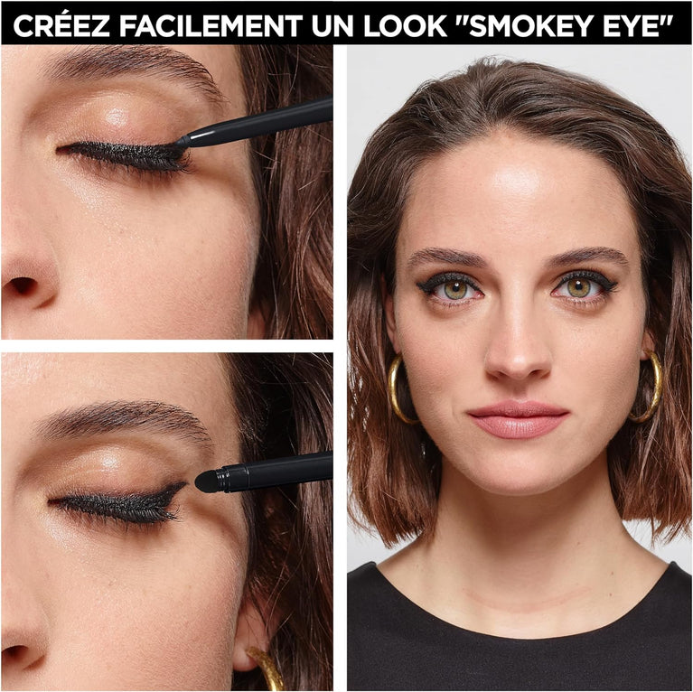 L'Oréal Paris Infallible 36H Gel Eyeliner, Semi-Permanent, Intense Black with Smudger and Sharpener