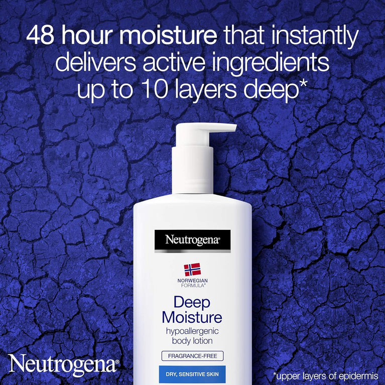 Neutrogena Deep Moisture Body Lotion for Dry and Sensitive Skin, 400 ml