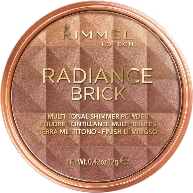 Rimmel Multi-Tonal Dark 003 Bronzing Radiance Brick Pressed Powder, 12g